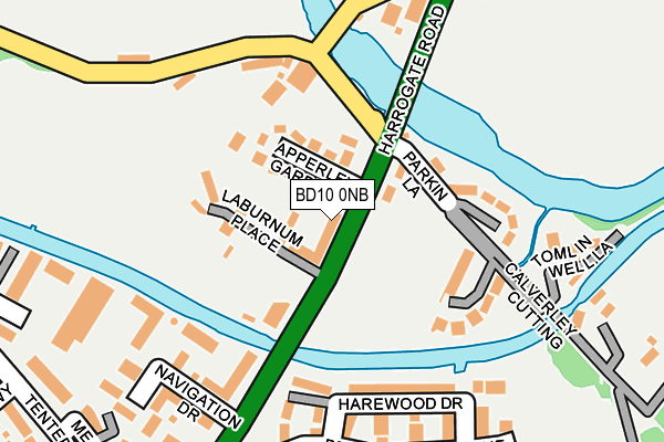 BD10 0NB map - OS OpenMap – Local (Ordnance Survey)