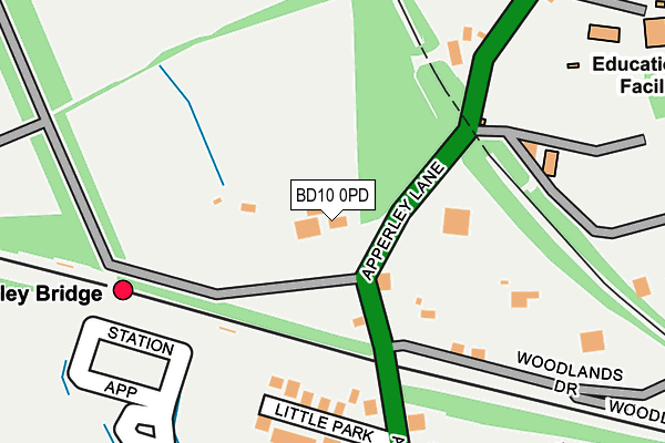 BD10 0PD map - OS OpenMap – Local (Ordnance Survey)