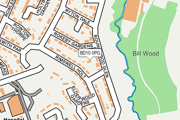 BD10 0PG map - OS OpenMap – Local (Ordnance Survey)
