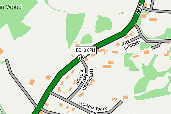 BD10 0PH map - OS OpenMap – Local (Ordnance Survey)