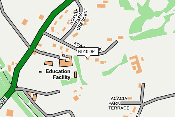 BD10 0PL map - OS OpenMap – Local (Ordnance Survey)