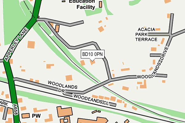 BD10 0PN map - OS OpenMap – Local (Ordnance Survey)