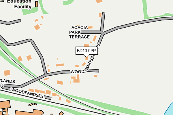 BD10 0PP map - OS OpenMap – Local (Ordnance Survey)