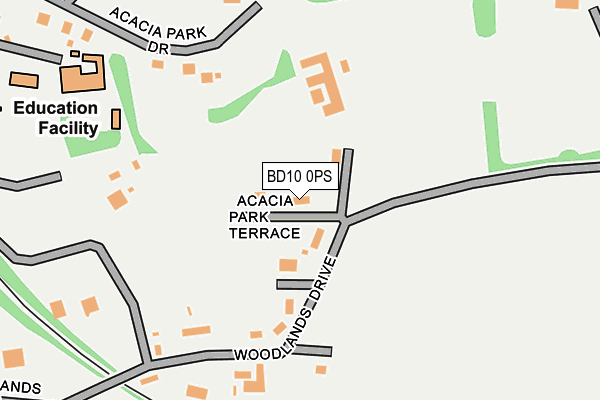 BD10 0PS map - OS OpenMap – Local (Ordnance Survey)