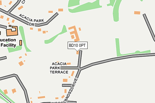 BD10 0PT map - OS OpenMap – Local (Ordnance Survey)