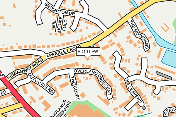 BD10 0PW map - OS OpenMap – Local (Ordnance Survey)