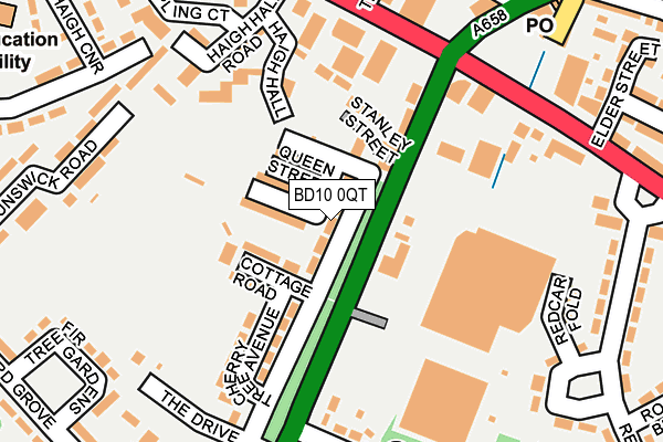 BD10 0QT map - OS OpenMap – Local (Ordnance Survey)