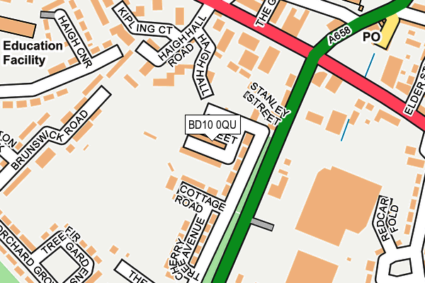 BD10 0QU map - OS OpenMap – Local (Ordnance Survey)