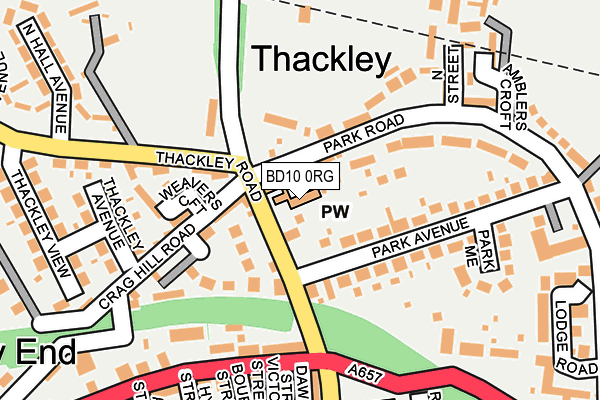 BD10 0RG map - OS OpenMap – Local (Ordnance Survey)