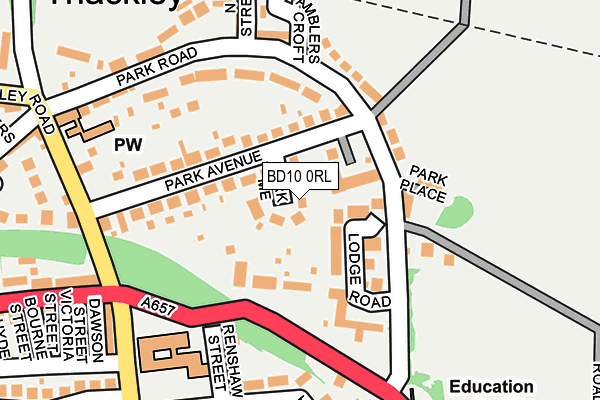 BD10 0RL map - OS OpenMap – Local (Ordnance Survey)