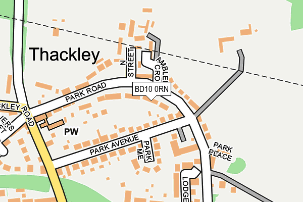 BD10 0RN map - OS OpenMap – Local (Ordnance Survey)