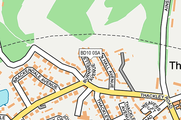 BD10 0SA map - OS OpenMap – Local (Ordnance Survey)