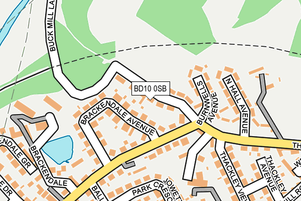 BD10 0SB map - OS OpenMap – Local (Ordnance Survey)