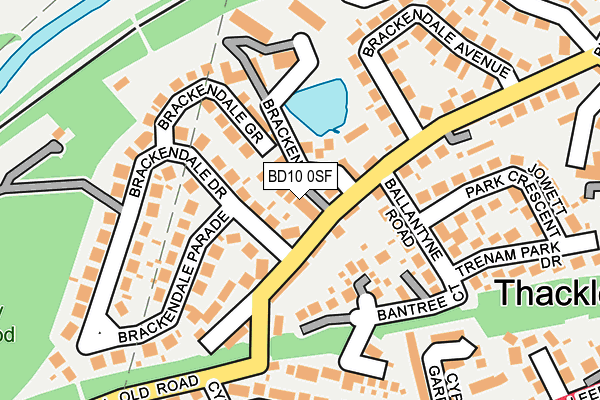 BD10 0SF map - OS OpenMap – Local (Ordnance Survey)