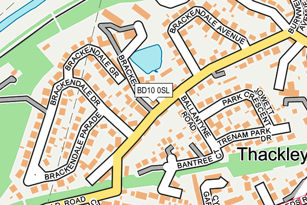 BD10 0SL map - OS OpenMap – Local (Ordnance Survey)