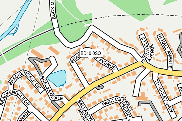 BD10 0SQ map - OS OpenMap – Local (Ordnance Survey)