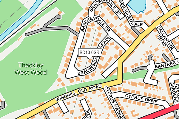 BD10 0SR map - OS OpenMap – Local (Ordnance Survey)