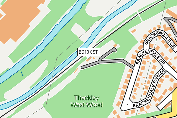 BD10 0ST map - OS OpenMap – Local (Ordnance Survey)