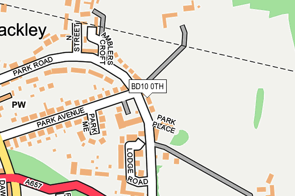 BD10 0TH map - OS OpenMap – Local (Ordnance Survey)