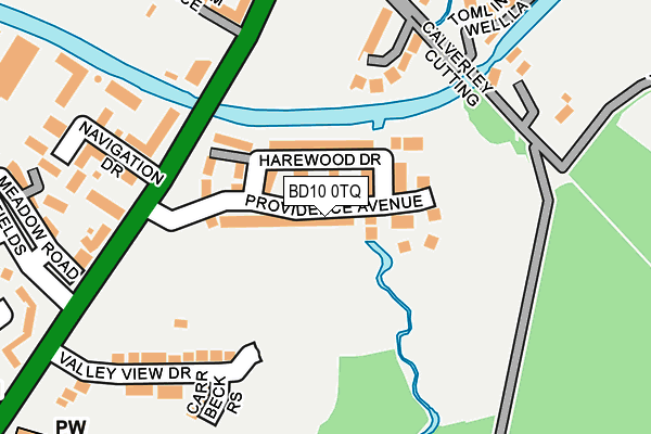 BD10 0TQ map - OS OpenMap – Local (Ordnance Survey)