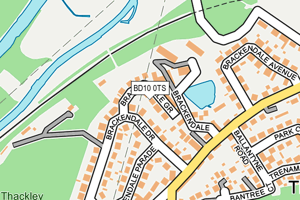 BD10 0TS map - OS OpenMap – Local (Ordnance Survey)