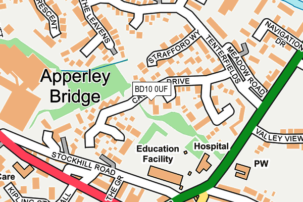 BD10 0UF map - OS OpenMap – Local (Ordnance Survey)