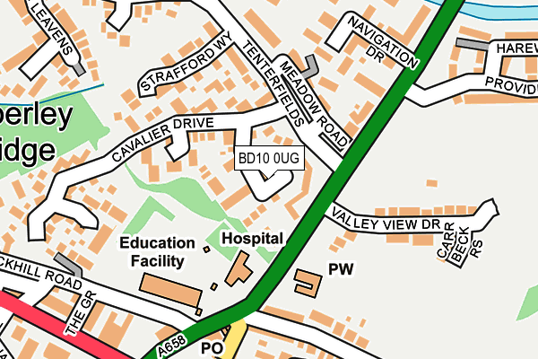 BD10 0UG map - OS OpenMap – Local (Ordnance Survey)