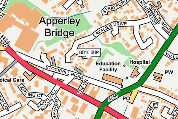 BD10 0UP map - OS OpenMap – Local (Ordnance Survey)