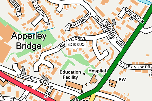 BD10 0UQ map - OS OpenMap – Local (Ordnance Survey)