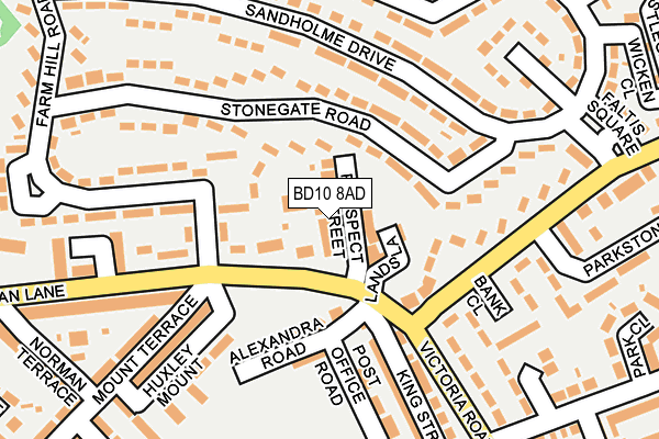 BD10 8AD map - OS OpenMap – Local (Ordnance Survey)