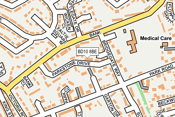 BD10 8BE map - OS OpenMap – Local (Ordnance Survey)