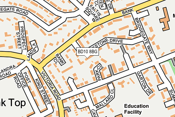 BD10 8BG map - OS OpenMap – Local (Ordnance Survey)