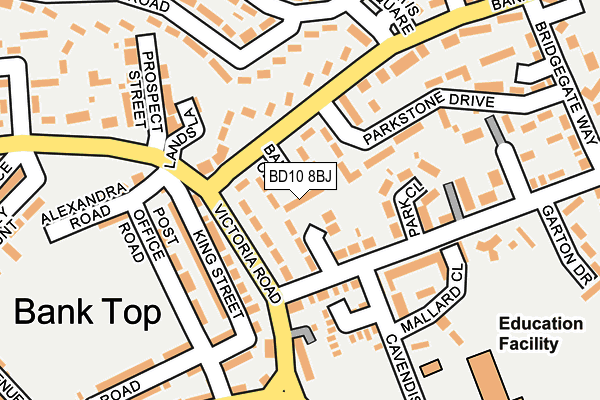 BD10 8BJ map - OS OpenMap – Local (Ordnance Survey)