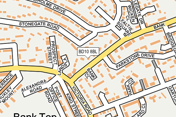 BD10 8BL map - OS OpenMap – Local (Ordnance Survey)