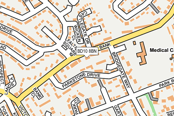 BD10 8BN map - OS OpenMap – Local (Ordnance Survey)