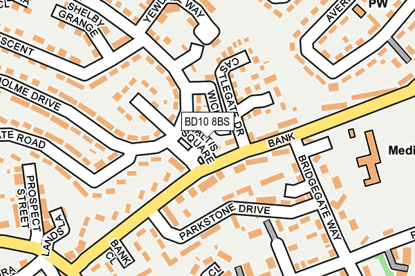 BD10 8BS map - OS OpenMap – Local (Ordnance Survey)
