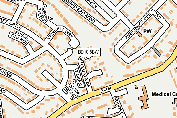 BD10 8BW map - OS OpenMap – Local (Ordnance Survey)