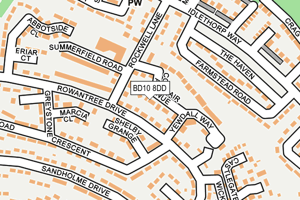 BD10 8DD map - OS OpenMap – Local (Ordnance Survey)