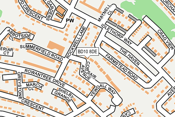 BD10 8DE map - OS OpenMap – Local (Ordnance Survey)