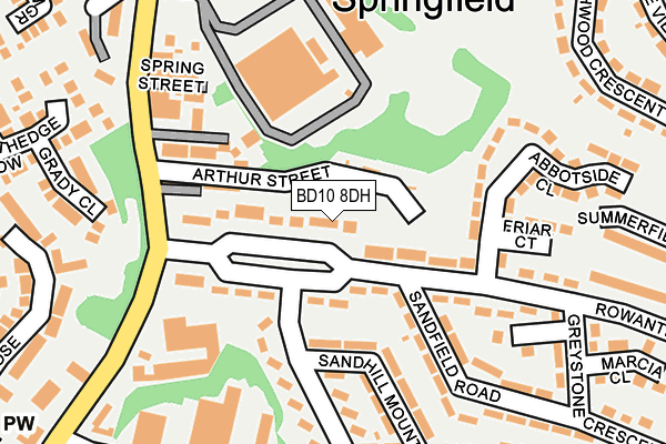 BD10 8DH map - OS OpenMap – Local (Ordnance Survey)