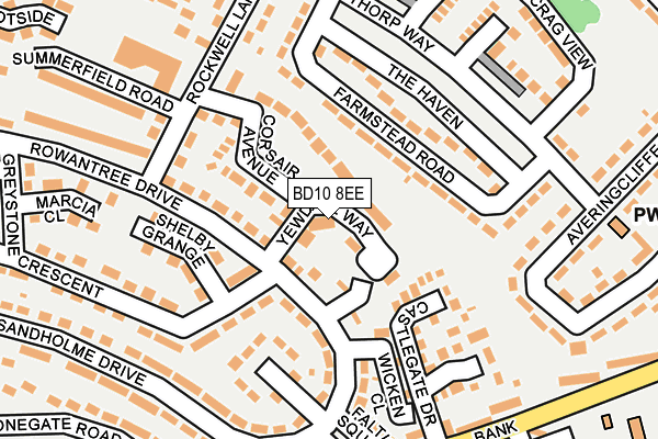 BD10 8EE map - OS OpenMap – Local (Ordnance Survey)