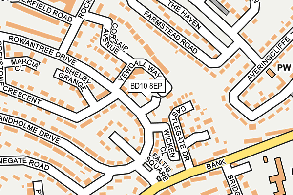 BD10 8EP map - OS OpenMap – Local (Ordnance Survey)