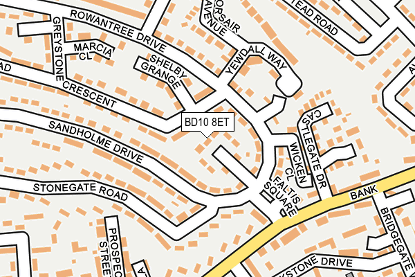 BD10 8ET map - OS OpenMap – Local (Ordnance Survey)