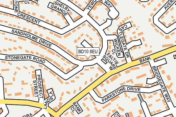 BD10 8EU map - OS OpenMap – Local (Ordnance Survey)