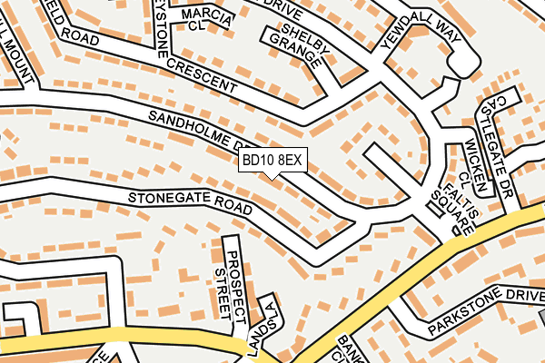 BD10 8EX map - OS OpenMap – Local (Ordnance Survey)