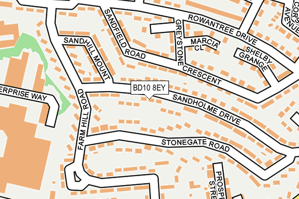 BD10 8EY map - OS OpenMap – Local (Ordnance Survey)