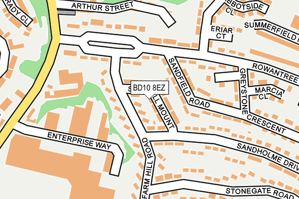 BD10 8EZ map - OS OpenMap – Local (Ordnance Survey)