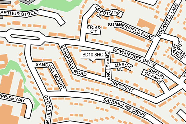 BD10 8HQ map - OS OpenMap – Local (Ordnance Survey)