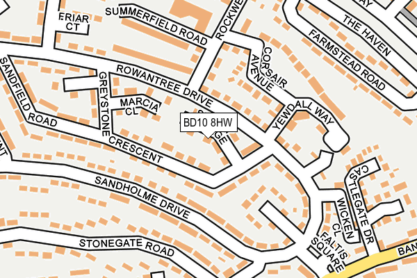 BD10 8HW map - OS OpenMap – Local (Ordnance Survey)