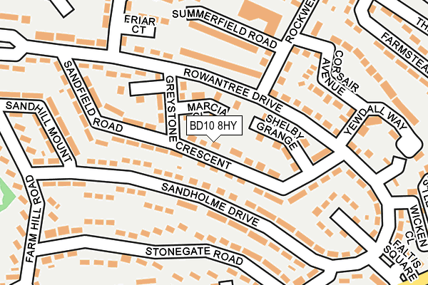 BD10 8HY map - OS OpenMap – Local (Ordnance Survey)